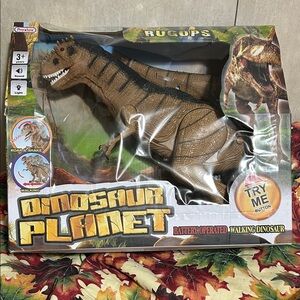 Battery Operated Walking Dinosaur - Brown